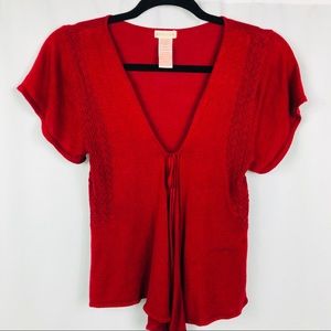🛍Closet Clear Out🛍 Red knit top D126
